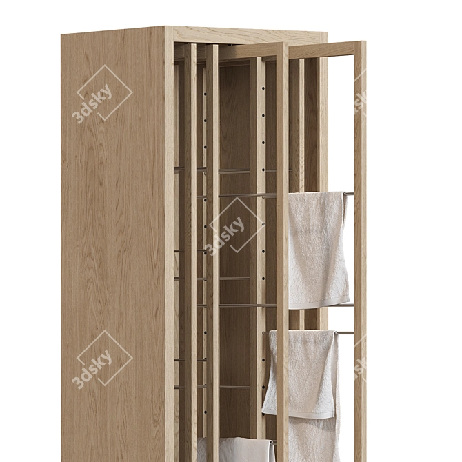 Clothes Dryer Cabinet Storage Solution 3D model image 5