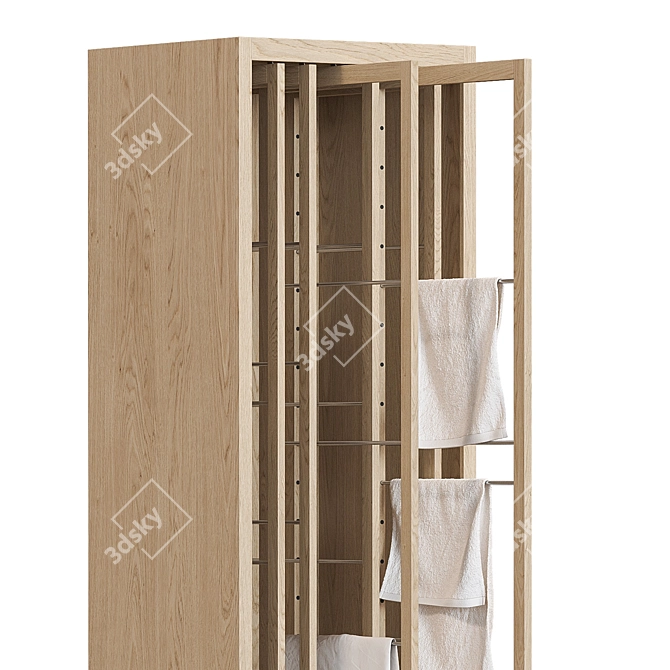 Clothes Dryer Cabinet Storage Solution 3D model image 7