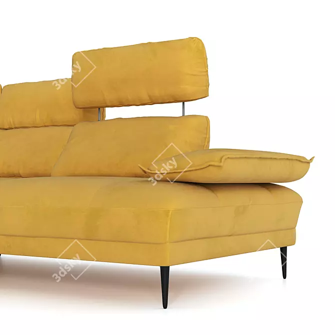 Virtue Sofa with Chaise by HAUSKA 3D model image 3