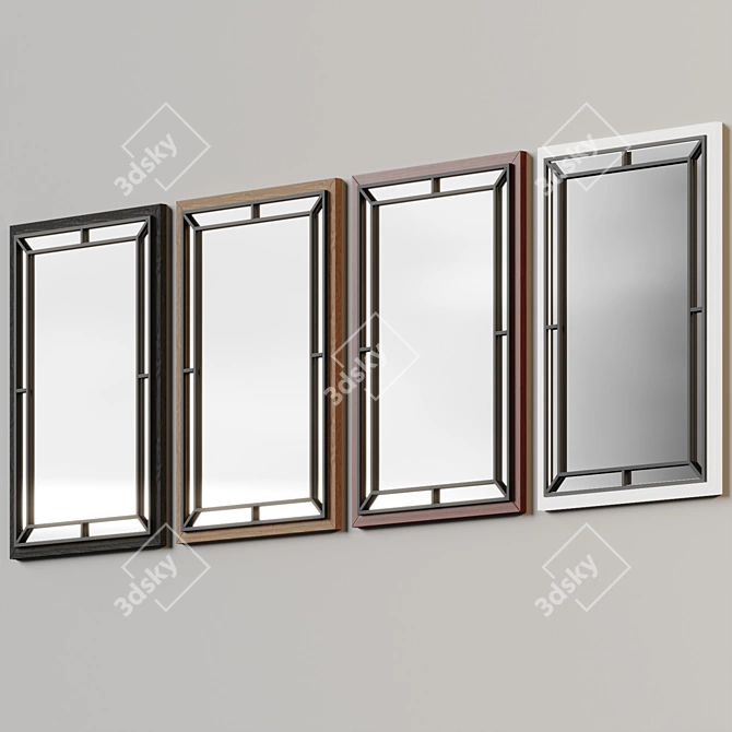 Classic Farmhouse Accent Mirror 3D model image 4