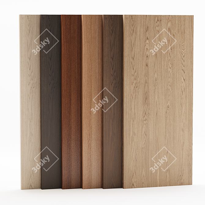 Woodgrain 6-Piece Texture Collection 3D model image 1