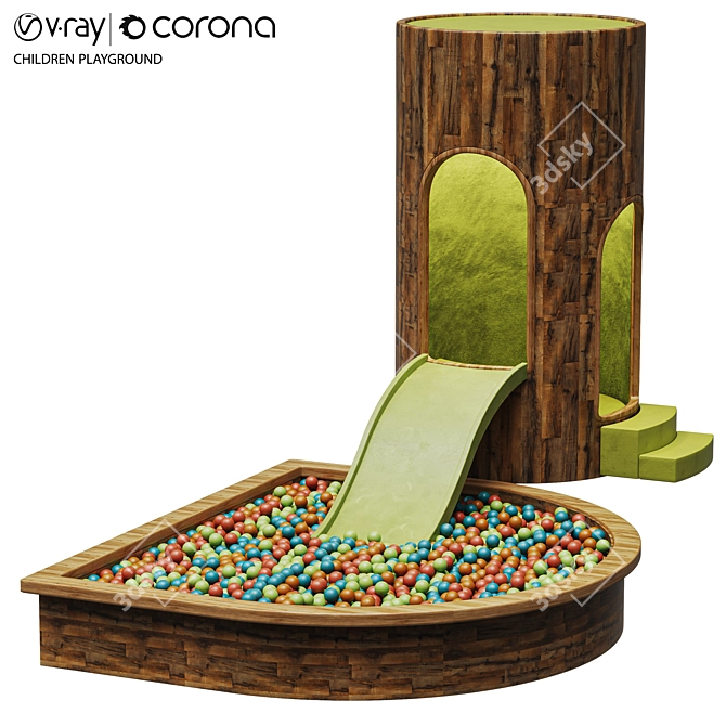 Kids Ultimate Ball Pit Playground 3D model image 2