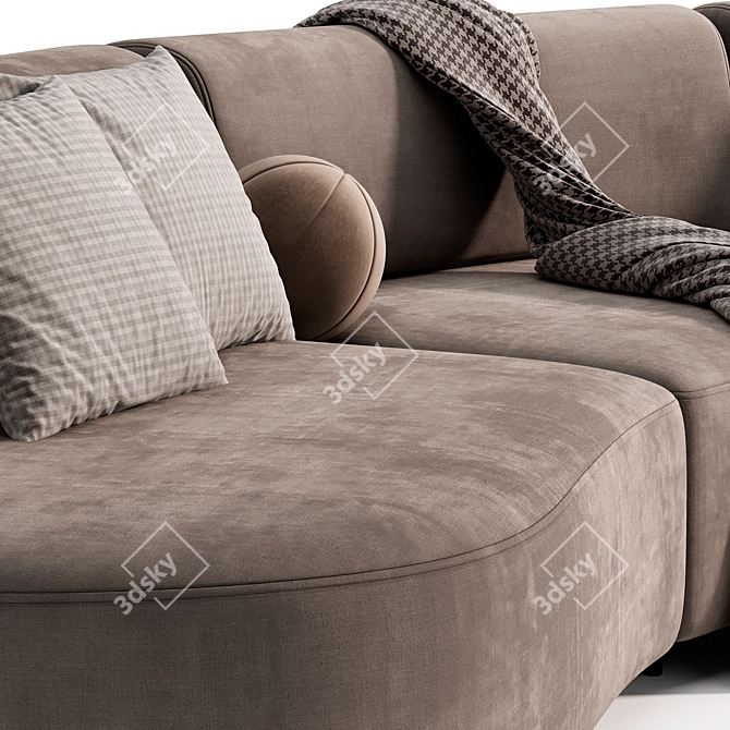 Modern Bon Bon Sofa Set 3D model image 4