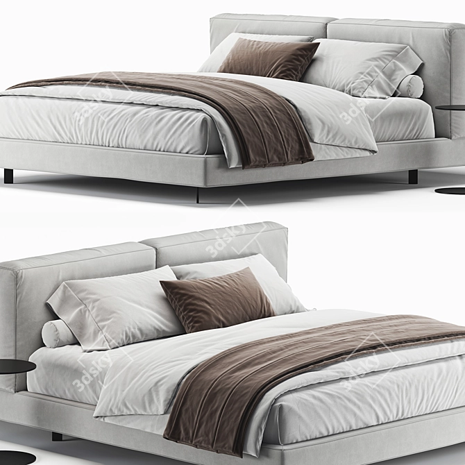 Elegant 2013 Academy Piuma Bed 3D model image 2