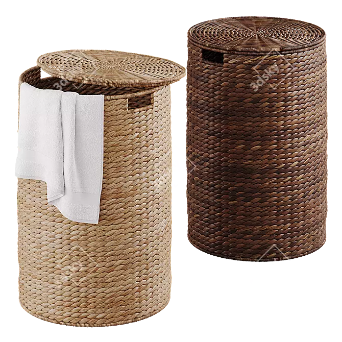 Seagrass Laundry Baskets Set 3D model image 1