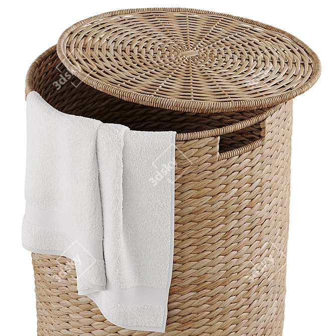 Seagrass Laundry Baskets Set 3D model image 5