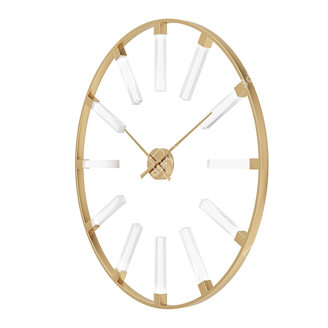 Kare Visible Sticks Wall Clock 3D model image 4