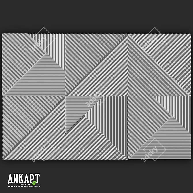 Dikart 3D Panel Fields 1800x1200mm 3D model image 2