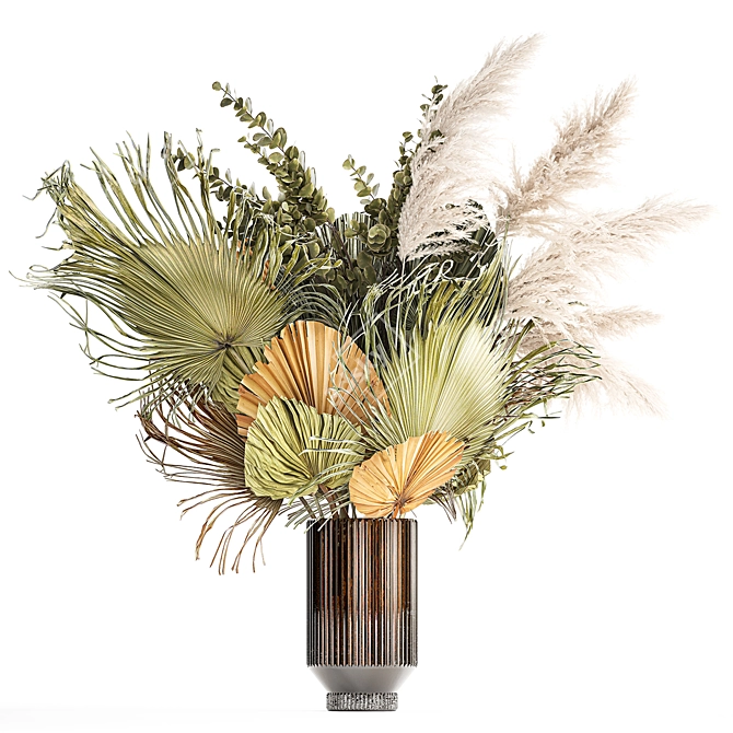 Luxury Dry Flower Bouquet 3D model image 1