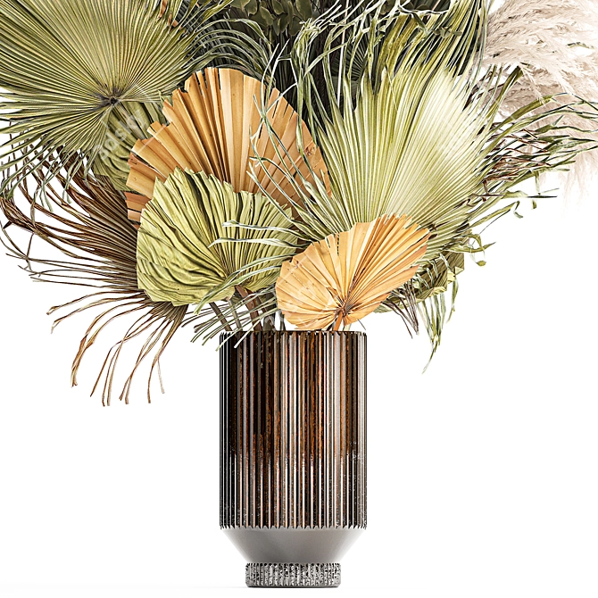 Luxury Dry Flower Bouquet 3D model image 3