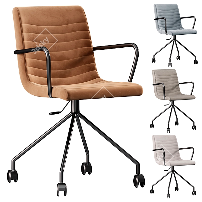 Modern Eco Grey Office Chair 3D model image 1