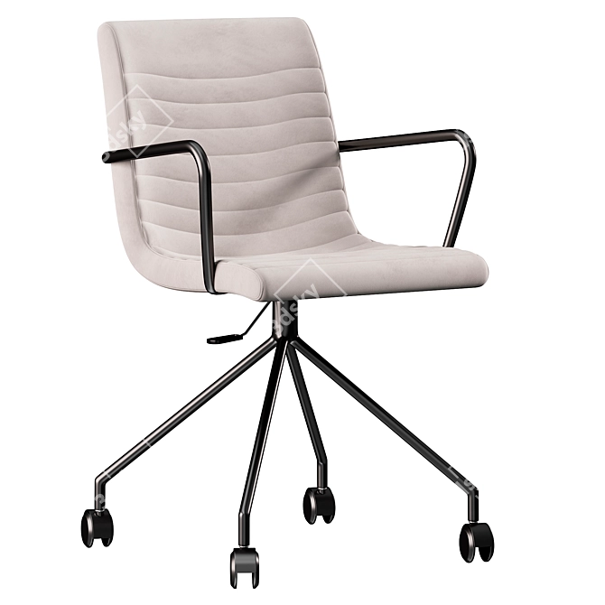 Modern Eco Grey Office Chair 3D model image 3