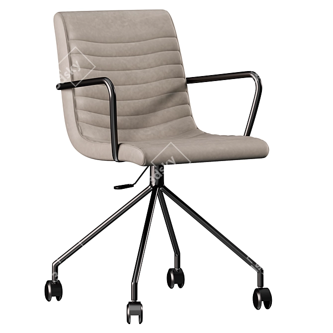 Modern Eco Grey Office Chair 3D model image 4