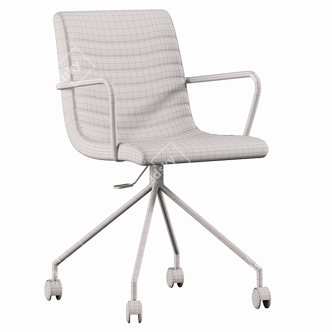 Modern Eco Grey Office Chair 3D model image 5