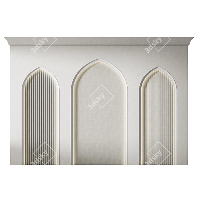 Arabic Wall Decor 3D Model 3D model image 2