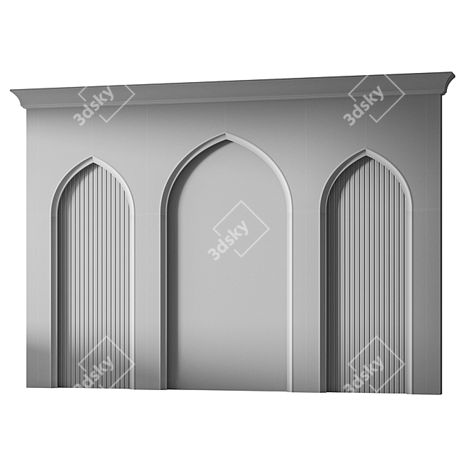 Arabic Wall Decor 3D Model 3D model image 6