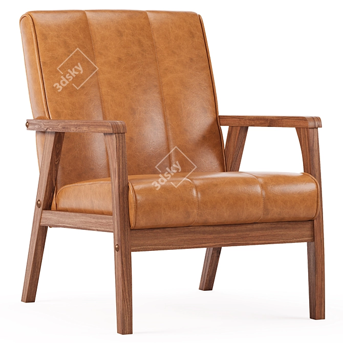 Scandinavian Chic Nikko Accent Chair 3D model image 1