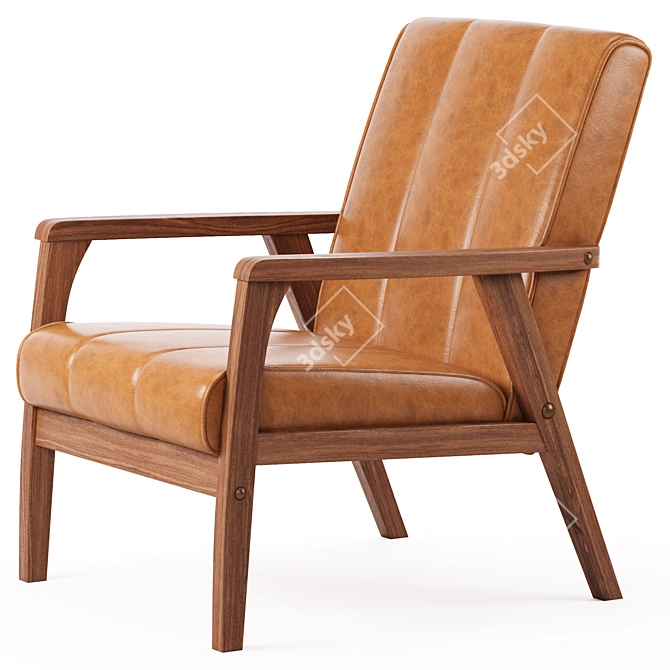 Scandinavian Chic Nikko Accent Chair 3D model image 3