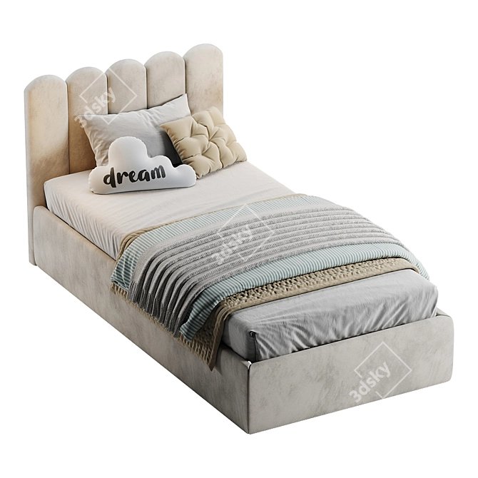 French-inspired Savoyard Kids Bed 3D model image 2