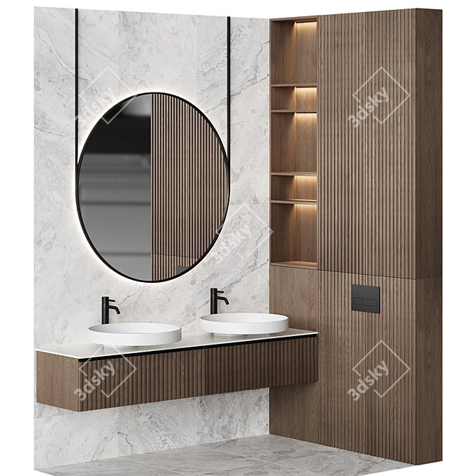 Eccentrico Bathroom Furniture Set 3D model image 1