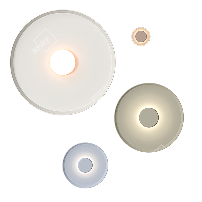 Modern Iconic Wall Light Fixture 3D model image 1