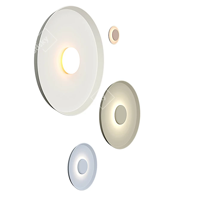 Modern Iconic Wall Light Fixture 3D model image 2