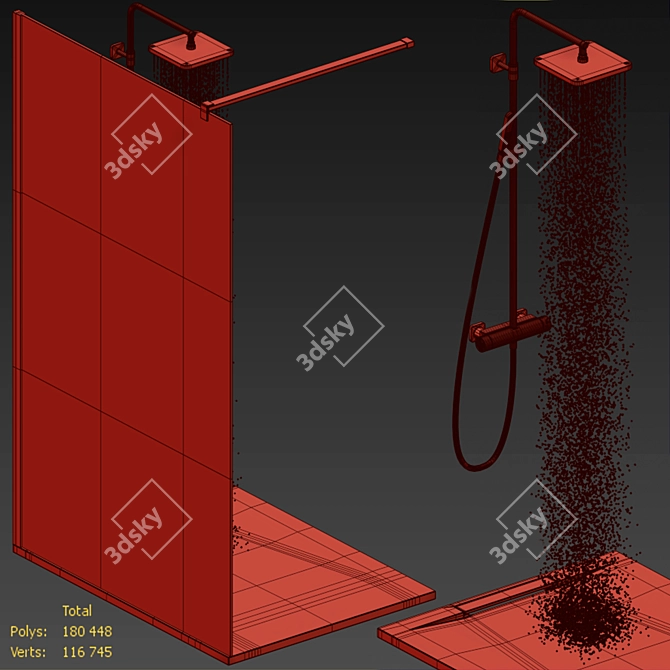 Roca Pyros Shower Base 120x90 3D model image 4