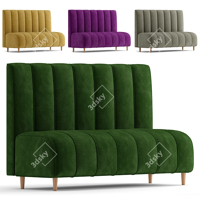 Stylish Green Ralph Sofa 3D model image 1