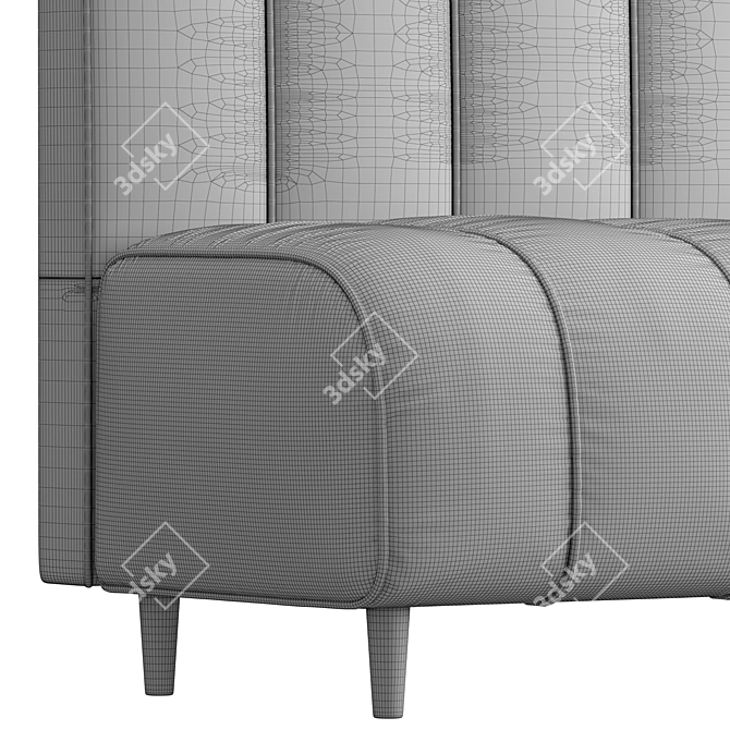 Stylish Green Ralph Sofa 3D model image 7