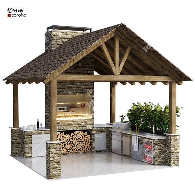 Outdoor Kitchen 60 2015 Version 3D model image 1