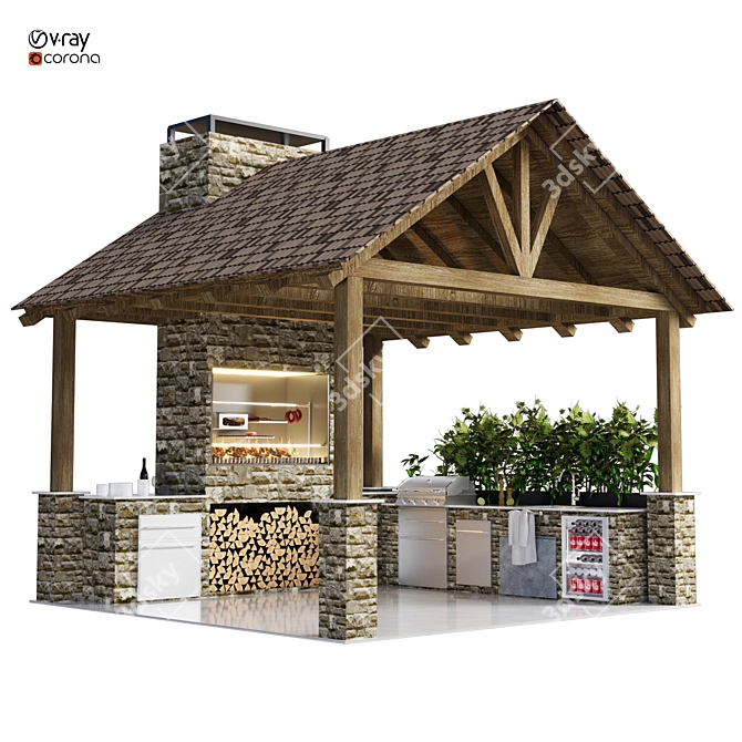 Outdoor Kitchen 60 2015 Version 3D model image 2