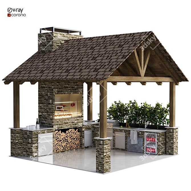 Outdoor Kitchen 60 2015 Version 3D model image 4