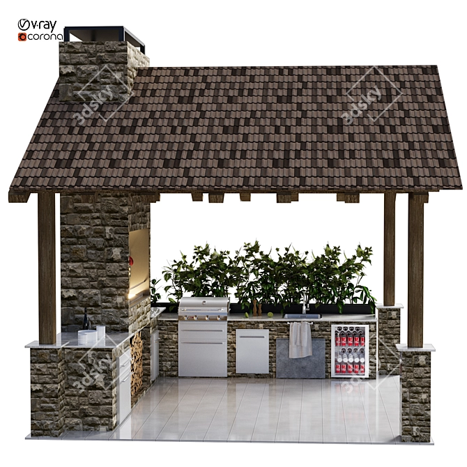 Outdoor Kitchen 60 2015 Version 3D model image 5