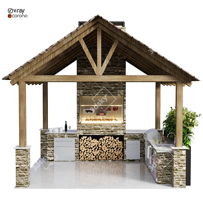 Outdoor Kitchen 60 2015 Version 3D model image 6