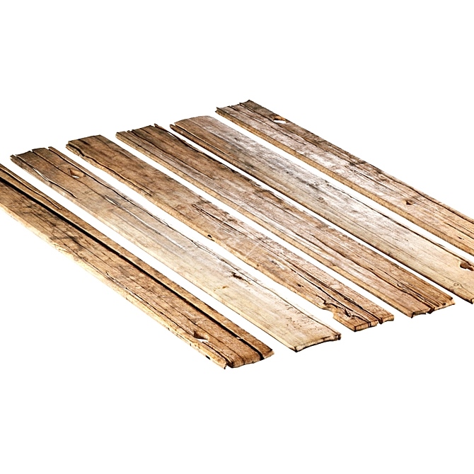 Rustic Boards Set 21 3D model image 3