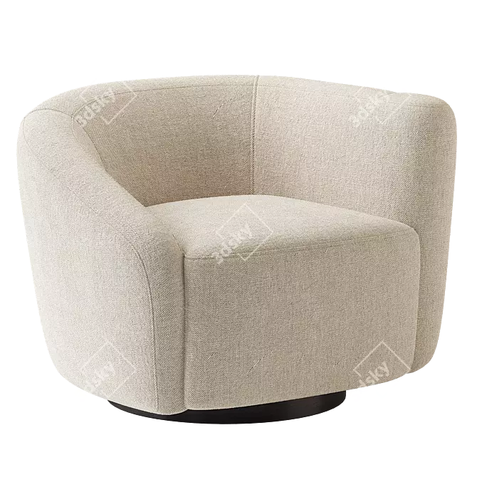 Elegant Swivel Chair Colin 3D model image 1