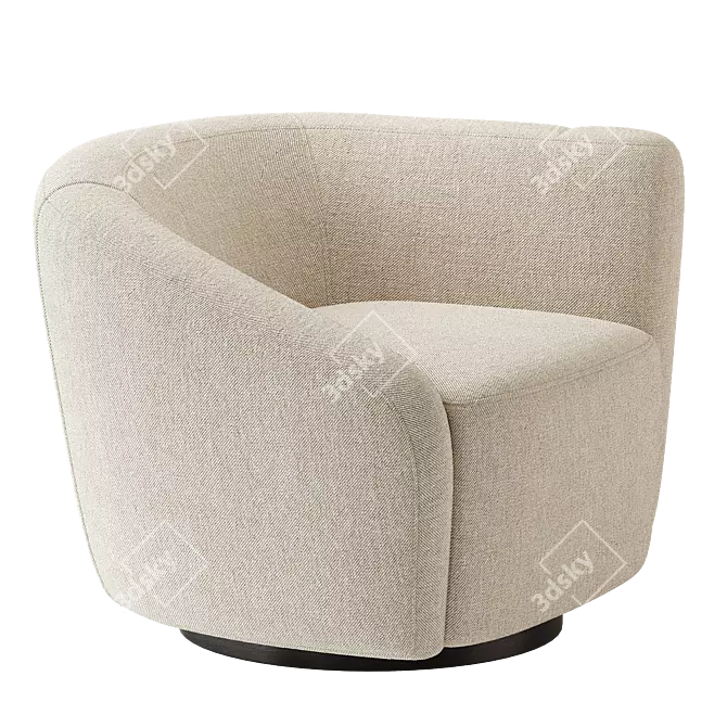 Elegant Swivel Chair Colin 3D model image 2