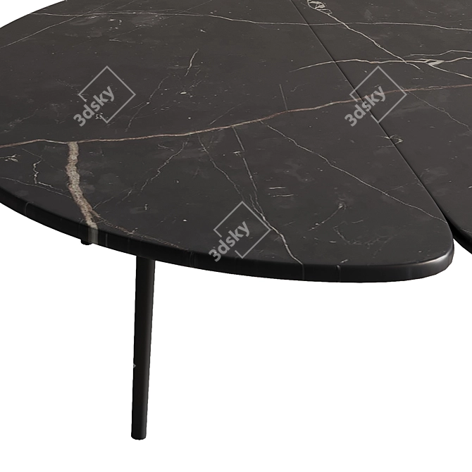 Modern Minimalist Glass Coffee Table 3D model image 2