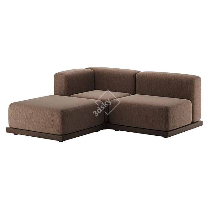 Karimoku N-S02 Compact Lounge Sofa 3D model image 2