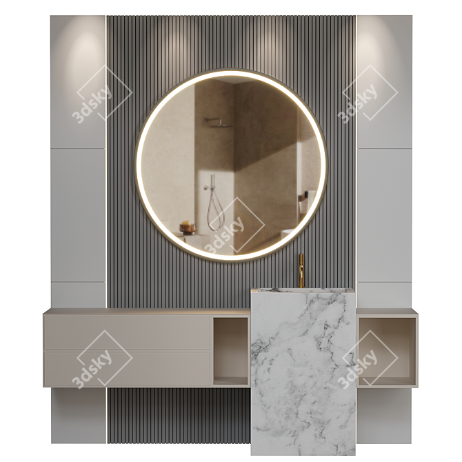 Modern Bathroom Design 2014 3D model image 1