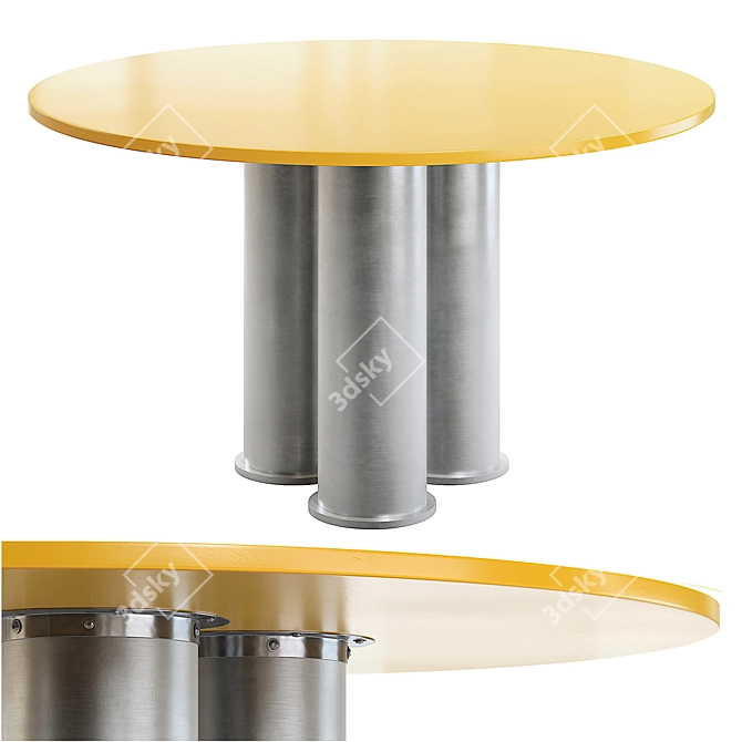 Elegant Elephant-inspired Tripod Table 3D model image 6