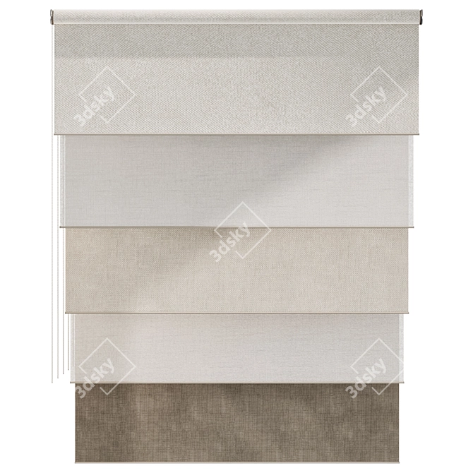 Title: Roller Blinds Curtains Set 3D model image 2