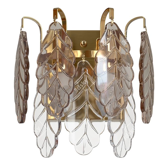 TREVI Brass Chrome Wall Sconce 3D model image 1