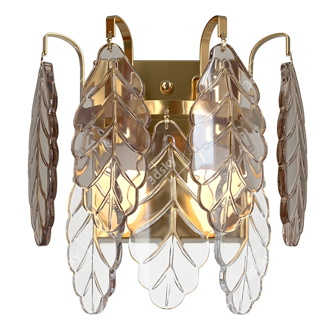 TREVI Brass Chrome Wall Sconce 3D model image 2