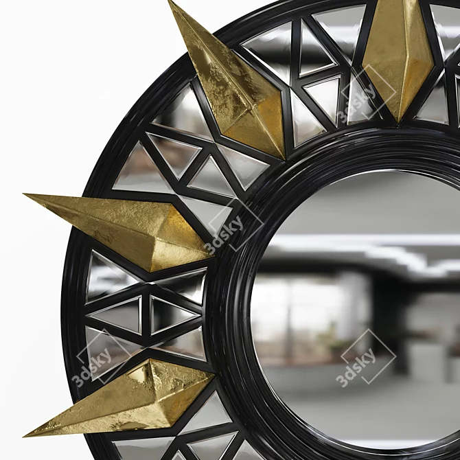 Elegant Symmetry Mirror 3D model image 2