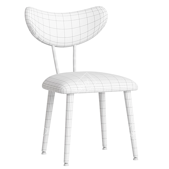 Modern Elegant Horn Chair 3D model image 4