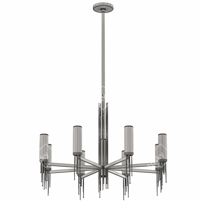  Contemporary Chandelier Lighting Fixture 3D model image 5