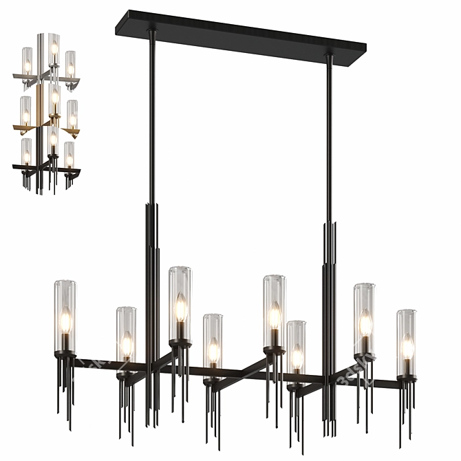 Elegant Torres Chandelier Light Fixture 3D model image 1