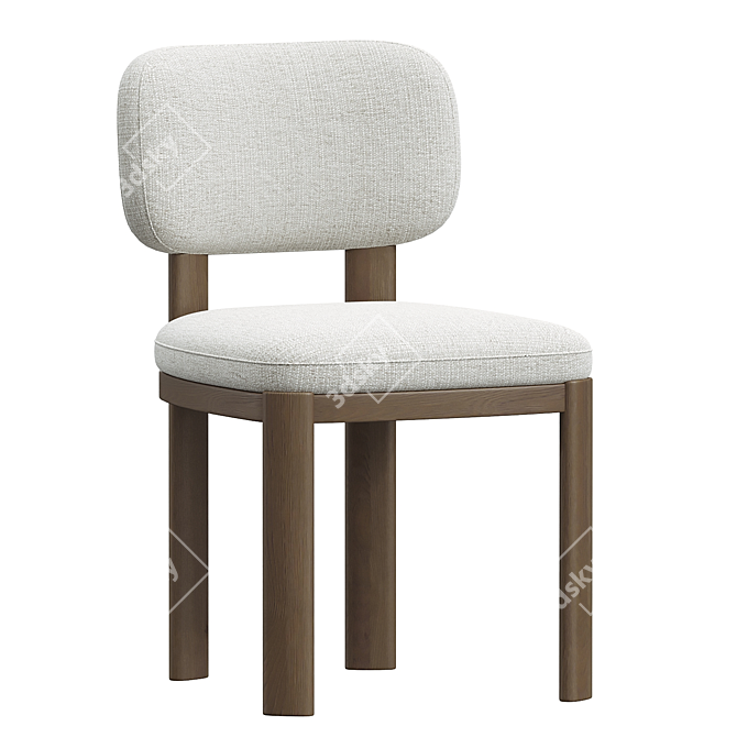 Sleek Anton Dining Chair 3D model image 2