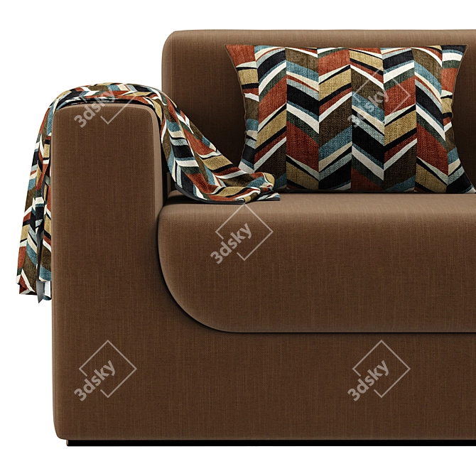 Modern Elegance Sculptural Armchair 3D model image 5